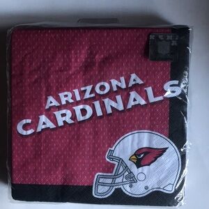 NIP NFL Set/36 Cardinals Paper Napkins